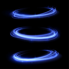 Png luminous neon circle. Light neon pedistal, podium, platform, table. To center a bright flash, png, effect, wave,neon,line. Curve light effect of neon line. 