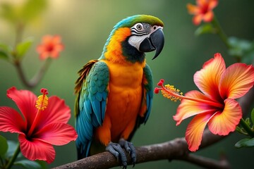 blue and yellow macaw