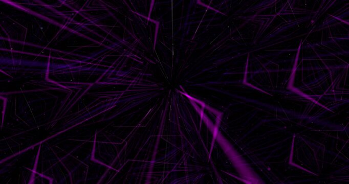 Glowing multicolored light beams form moving patterns. Animated background and club video. Meditation video. Endless loop. Cycle