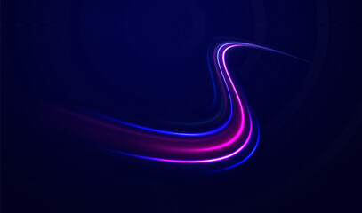 Light background, speed, wavy, swirl,curve,speedy,vector. Abstract background rotational border lines. Neon stripes in the form of drill, turns and 