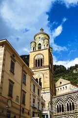 Fototapeta premium Cathedral of St Andrew Apostle, Amalfi, Salerno, Campania, Italy, Europe
