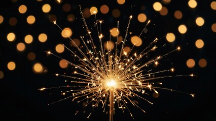 Fototapeta premium sparkler on black background
