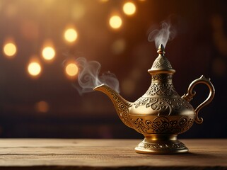 Naklejka premium teapot on the table
