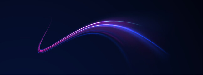 Speed connection background. Expressway, car headlight effect. Speed connection vector background. Png, line, blur, beam, ray, abstract, energy, pack, effect. Vector glowing lines air flow effect. 