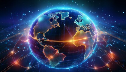 Obraz premium Cities glow with the promise of unity. 