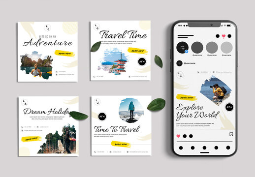 Travel Social Media Post Layout