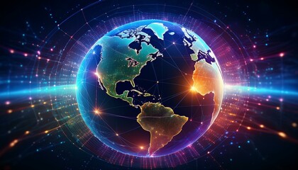 Fototapeta premium Light links us, transcending borders. 