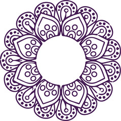 Beautiful flower art and mandala vector design