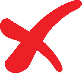 Obraz premium check mark symbolizing a negative response icon set. Concept of response options in questionnaires web. Social media elements. No Vector collection isolated transparent background.