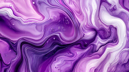 Fototapeta premium Purple and White Marble Art