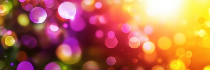 カラフルな背景の中で輝く光の彩りと幻想的な雰囲気を楽しむ