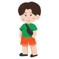 Cute Korean Boy With Sling Bag