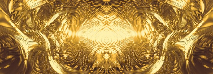 Wedding fantasy art golden card abstract wide shiny lucky background