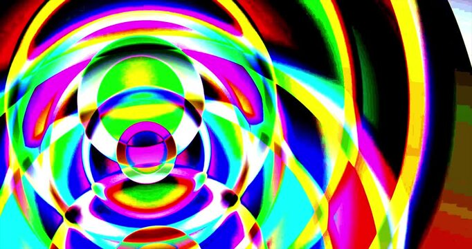 Colorful animated background and club video. Meditation video. Seamless loop. Loop