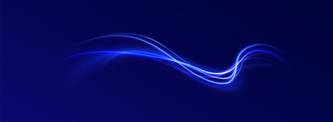 Magic moving fast speed lines. Blurred car light motion effect, city road background with long exposure night lights. Png,  ray, abstract, energy, pack, effect. Acceleration speed motion on night road