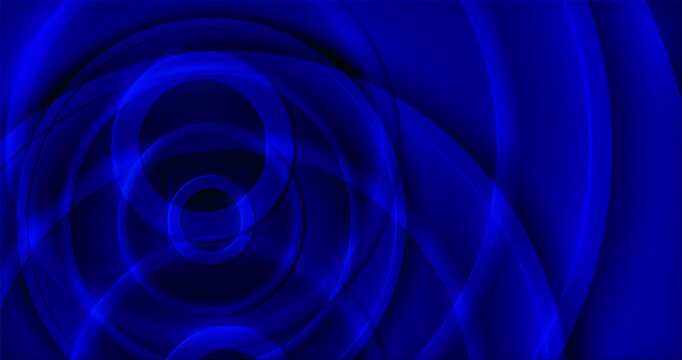 Animated background and club video in blue tones. 3D circles. Meditation. Looping.