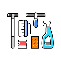 Fototapeta premium windshield snow cover accessory color icon vector. windshield snow cover accessory sign. isolated symbol illustration