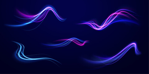 Abstract background rotational border lines. Neon stripes in the form of drill, turns and swirl. Iight background, speed, wavy, swirl,curve,speedy,vector. 