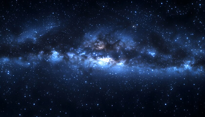 Fototapeta premium Dark nebula in space with bright stars.