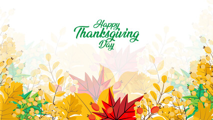 Thanksgiving, Autumn and Fall image Wreath illustration.