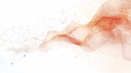 Fototapeta premium Soft, flowing coral-colored fabric with shimmering gold glitter, perfect for a luxury background.