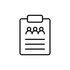 Community manager outline icons, minimalist vector illustration ,simple transparent graphic element .Isolated on white background