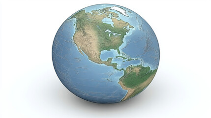 Fototapeta premium egg-shaped globe showcasing the americas