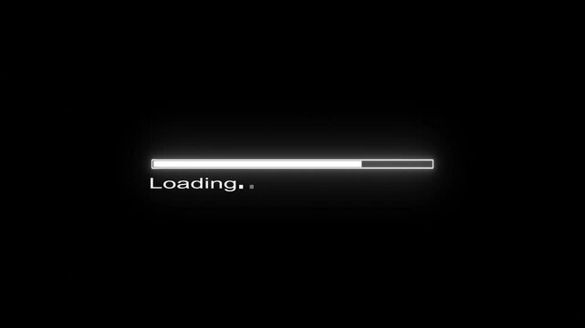 loading bar spinning load wheel.abstract beautiful loading icon , processing ,downloading , glowing ,colorful animation . - Powered by Adobe