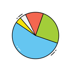 Fototapeta premium pie chart vector icon
