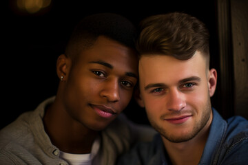 Generative AI picture of sweet charming adorable couple on Valentine Day lovers Day celebration concept