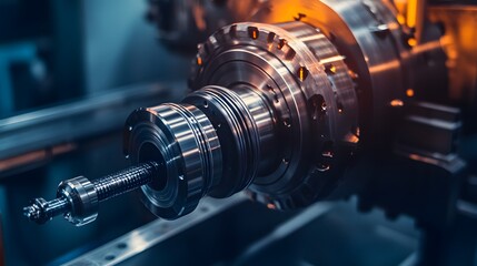 Fototapeta premium A manufacturing process in which pre-programmed computer software dictates the movement of tools and machinery for precision fabrication