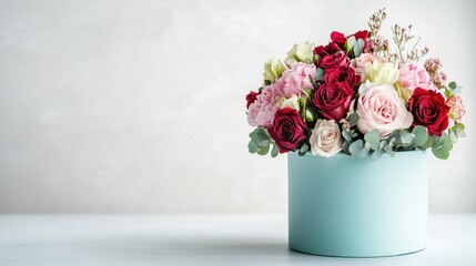 Mockup of bouquets of flowers on a white background	
