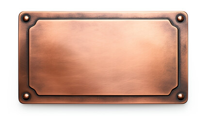 metal plate isolated on white background