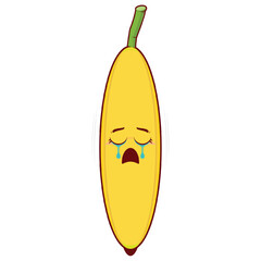 banana crying face cartoon cute