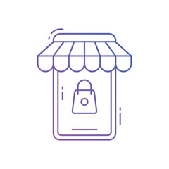 online shop vector icon