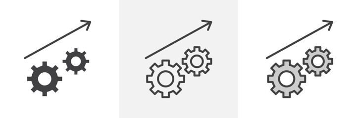 Productivity icon collection in black and colored style.