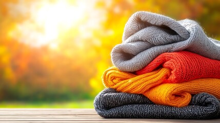 A pile of textiles fabric clothes for recycling represents a sustainable solution to the environmental issues caused by the clothing industry pollution