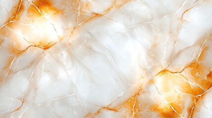Image of a luxurious golden white marble background with stunning veining, creating a beautiful and elegant pattern design that exudes sophistication and class.