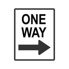 One way warning signage vector illustration art work