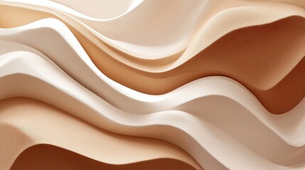Obraz premium Abstract textile design featuring mocha muted terracote palette with flowing neutral tones for product presentation.