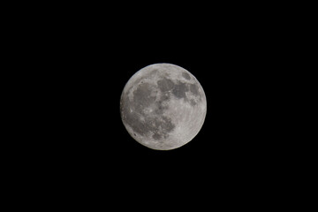 Full moon with black background