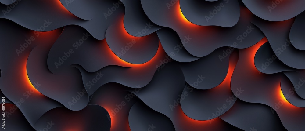 Aufkleber black and orange abstract design with a lot of texture. the design is made up of many small lines an