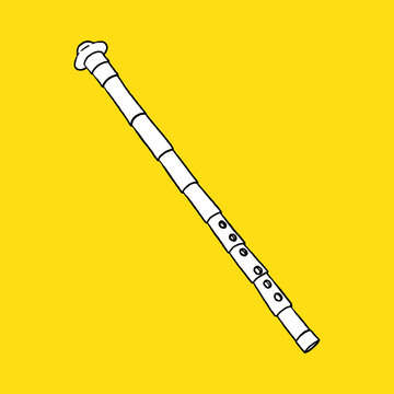 Ney. Oriental Music Instrument. Vector