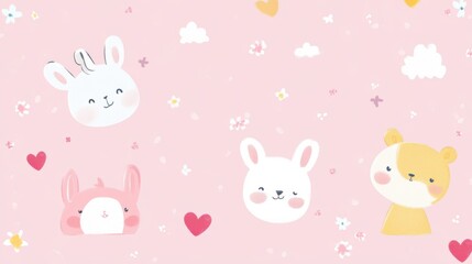 Whimsical Wildlife: Simple Cartoon Animal Illustrations