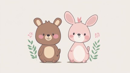 Whimsical Wildlife: Simple Cartoon Animal Illustrations