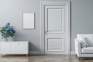 Interior design Scandinavian style minimalist living room