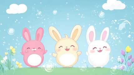 Fototapeta premium Whimsical Wildlife: Simple Cartoon Animal Illustrations