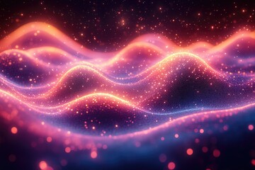 A wave of light appears in the clear blue sky, perfect for use in scenes about natural phenomena or mysticism