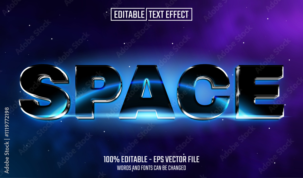 Canvas Prints space editable text effect