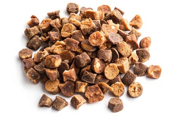 Obraz premium A collection of nuts arranged on a white surface